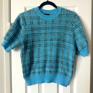 Ann Taylor tweed knit crew neck